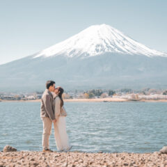 Couple photoshoot with Mt. Fuji in Kawaguchiko, Japan